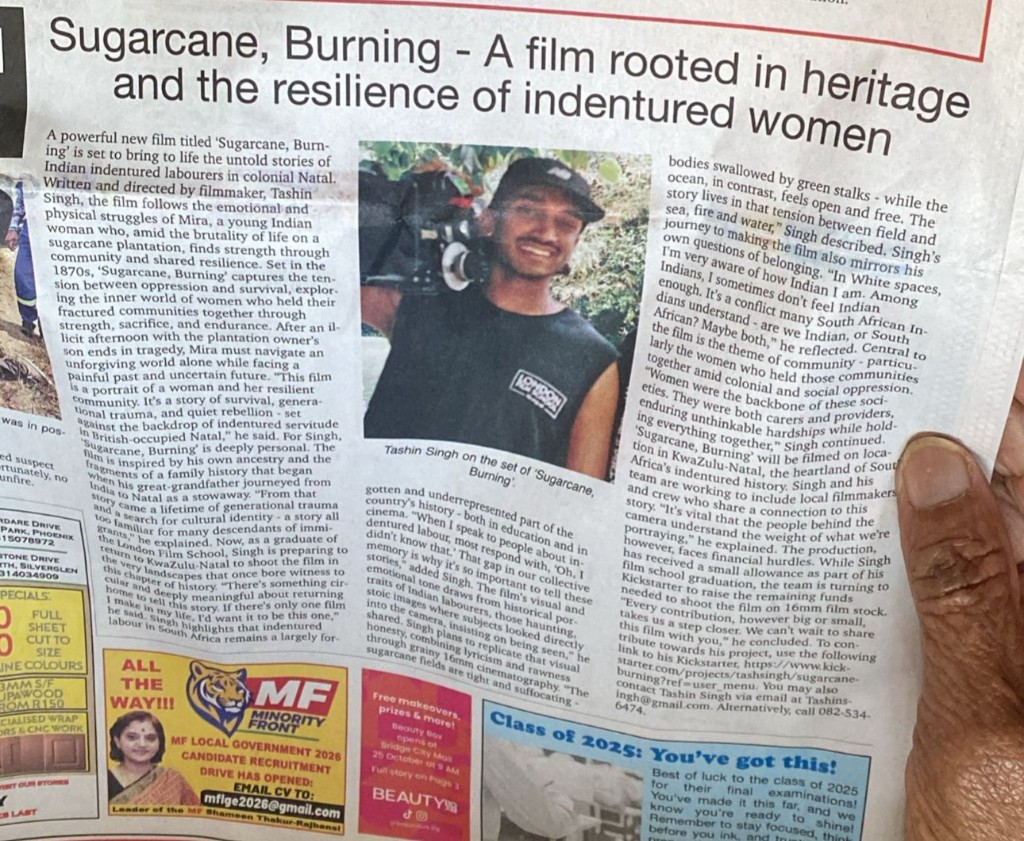 Press coverage of the student film Sugarcane Burning